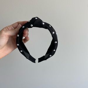 Pearl tie knot headband